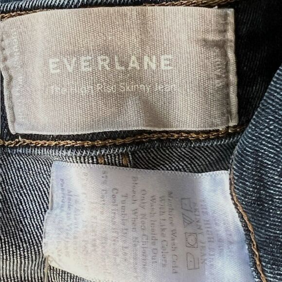 EVERLANE "THE HIGH RISE SKINNY JEAN" DARK WASH SIZE 31 ANKLE - Picture 11 of 11
